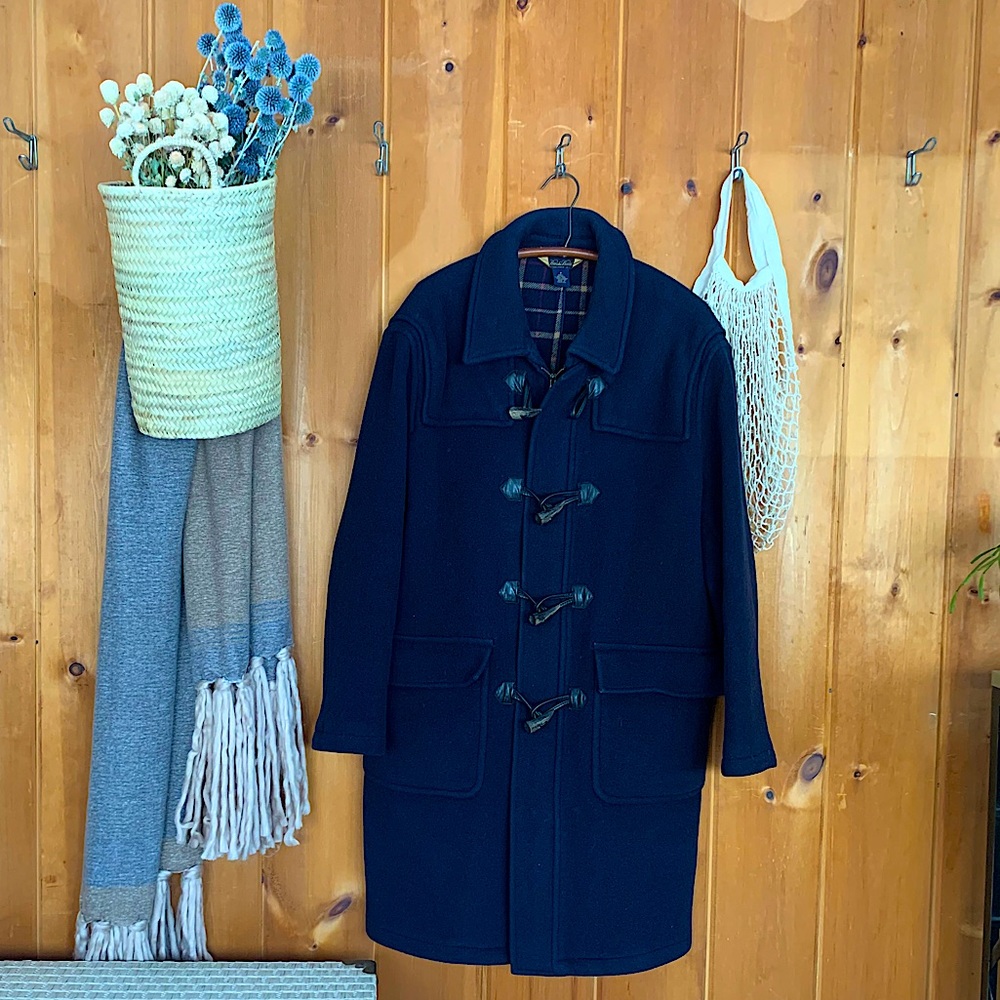 Brooks Brothers Classic Navy Wool Duffle Coat
